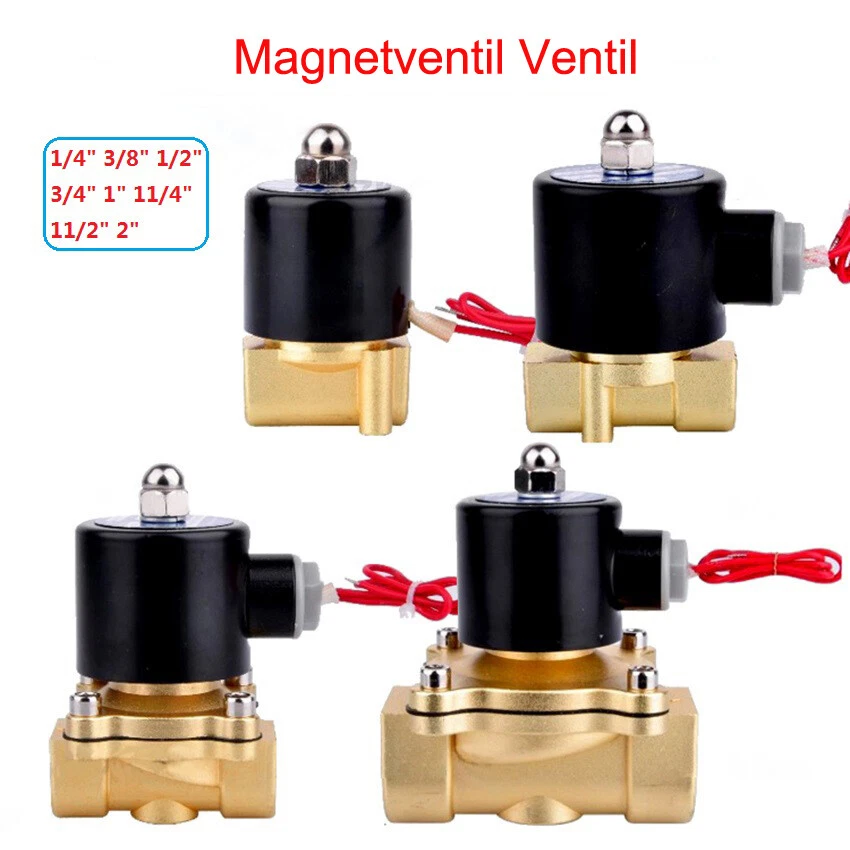 Produktbild von Messing-Magnetventil 24 V DC – Direkt Wirkend, Wasserdicht, Für Wasser & Luft – Mit Kunststoffspule Für Den Außenbereich