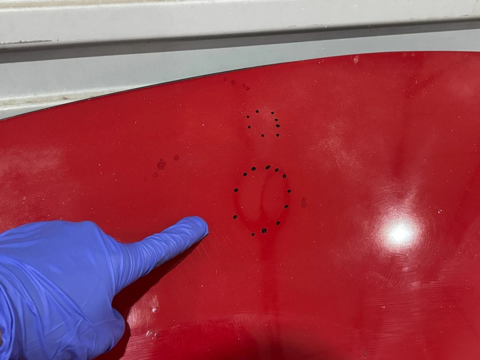 2009-2020 Nissan 370z Front Hood Bonnet Cover Panel Red PO36 OEM - Image 4 of 4