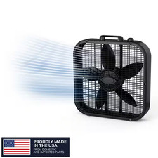 Black Box Fan 20 In. 3 Speed for Home with save Smart Technology, 1800 CFM and C