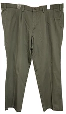 Dockers Individual Fit Waistband Classic Fit Pleated Gray Khaki Pants Mens 46x30