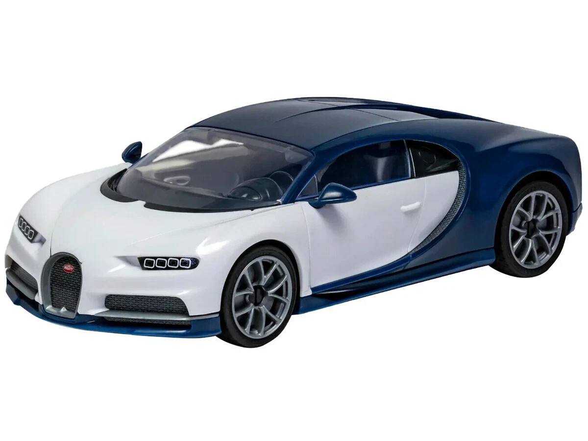 Quick Build New Bugatti Chiron White & Blue Push Fit J6044