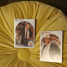 NBA Hoops 1989-90 Bill Fitch & Bob Weiss Trading Card Lot - 2 Cards