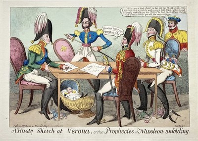 Napoleon Russia Austria / Marks - Karikatur caricature Tsar Emperor Duke 1823