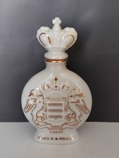 FULL MINIATURE MINI BOTTLE COGNAC POLIGNAC CREST 5cl MIGNONETTE PORCELAINE