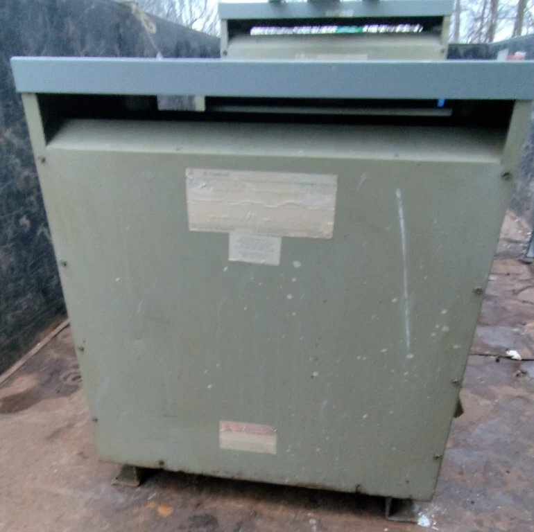 GE Transformer 75 KVA  480-208Y/120 Volt Model# 9T23B3874 General Electric CH - Image 2 of 4