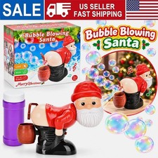 Santa Claus Farting Bubble Machine Blower Toy Music Light Christmas Gag Gift