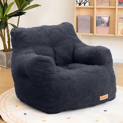 Bean Bag Chair with Filler, Bean Bag Sofa with Tufted Soft Stuffed Filling, Fluf