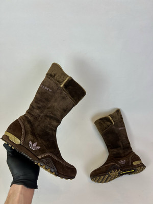Vintage Adidas Opium Torsion Boots Women's 6,5 Full Zip Brown