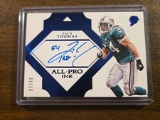 2017 Panini Flawless Blue  AP-ZT Zach Thomas 06/10 On Card Auto