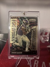2025 Panini Prizm Jordan Addison Fireworks Gold Vinyl Jersey Match 3/5 #8