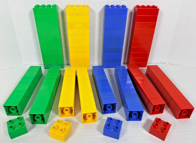 LEGO DUPLO Huge Lot 120 Bricks Building Blocks (40) 2x4 and (80) 2x2 Read Desc.