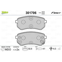 1X Bremsbelagsatz, Scheibenbremse Valeo 301706 Passend FüR Hyundai KIA Naza