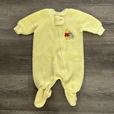 Vintage Winnie The Pooh Romper 0-6 Months Disney Yellow