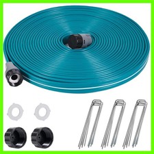 Sprinkler Soaker Hose 50 ft for Garden Lawn Watering Hose with Hose Stakes