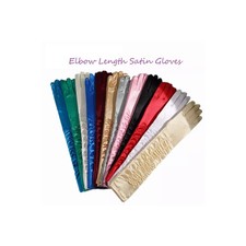 Womens Long Satin Opera Gloves Elbow Length Formal Bridal Prom Costume Gloves