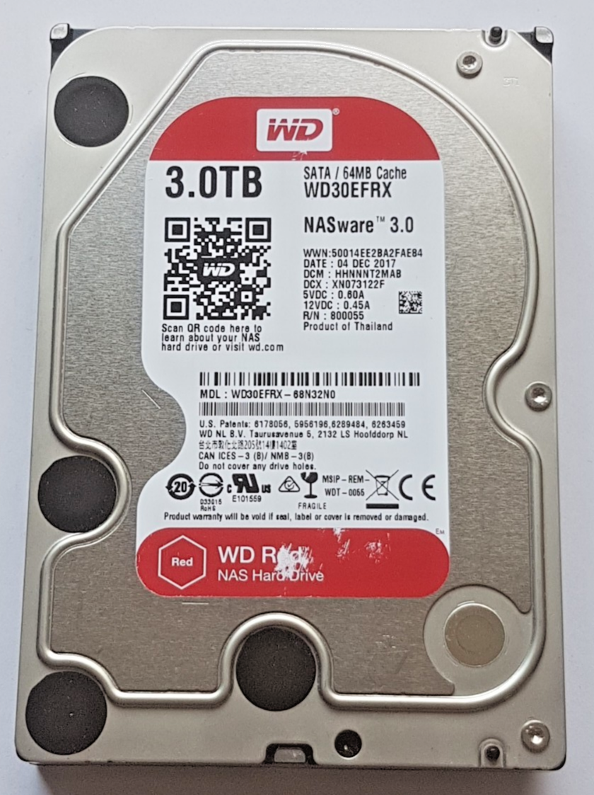 3TB SATA Western Digital Red NAS WD30EFRX-68N32N0 5400rpm 64MB 3.5