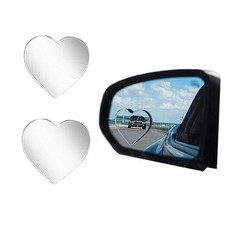 2 Pcs Cars Heart Shaped Blind Spot Mirrors Car,Heart Shaped Wide Angle Convex