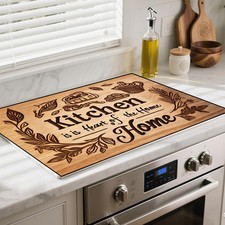 Heat-Resistant Glass Stove Top Cover with Anti-Slip Rubber Coating Elect