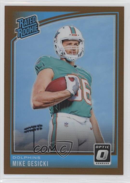 2018 Donruss Optic Rated Rookie Bronze Prizm Mike Gesicki #187 1k90