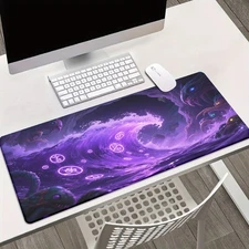 40*90cm Purple swirling ocean vortex Pad for Desk, Gaming, Office Decor, Non-Sli