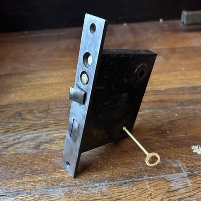 Antique Sargent Front Door Mortise Lock 6344 Replacement (Working W/ Key)