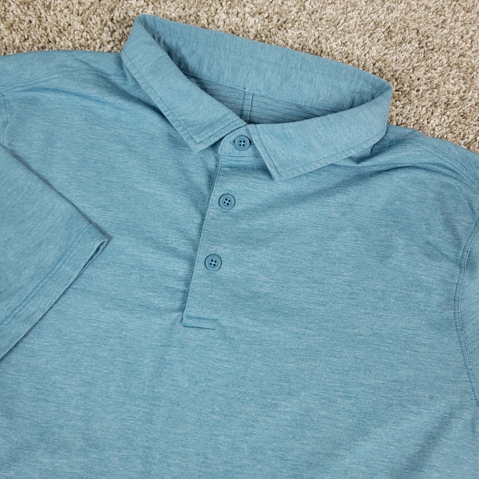 Lululemon Mens Medium Solid Blue Performance Stre… - image 1