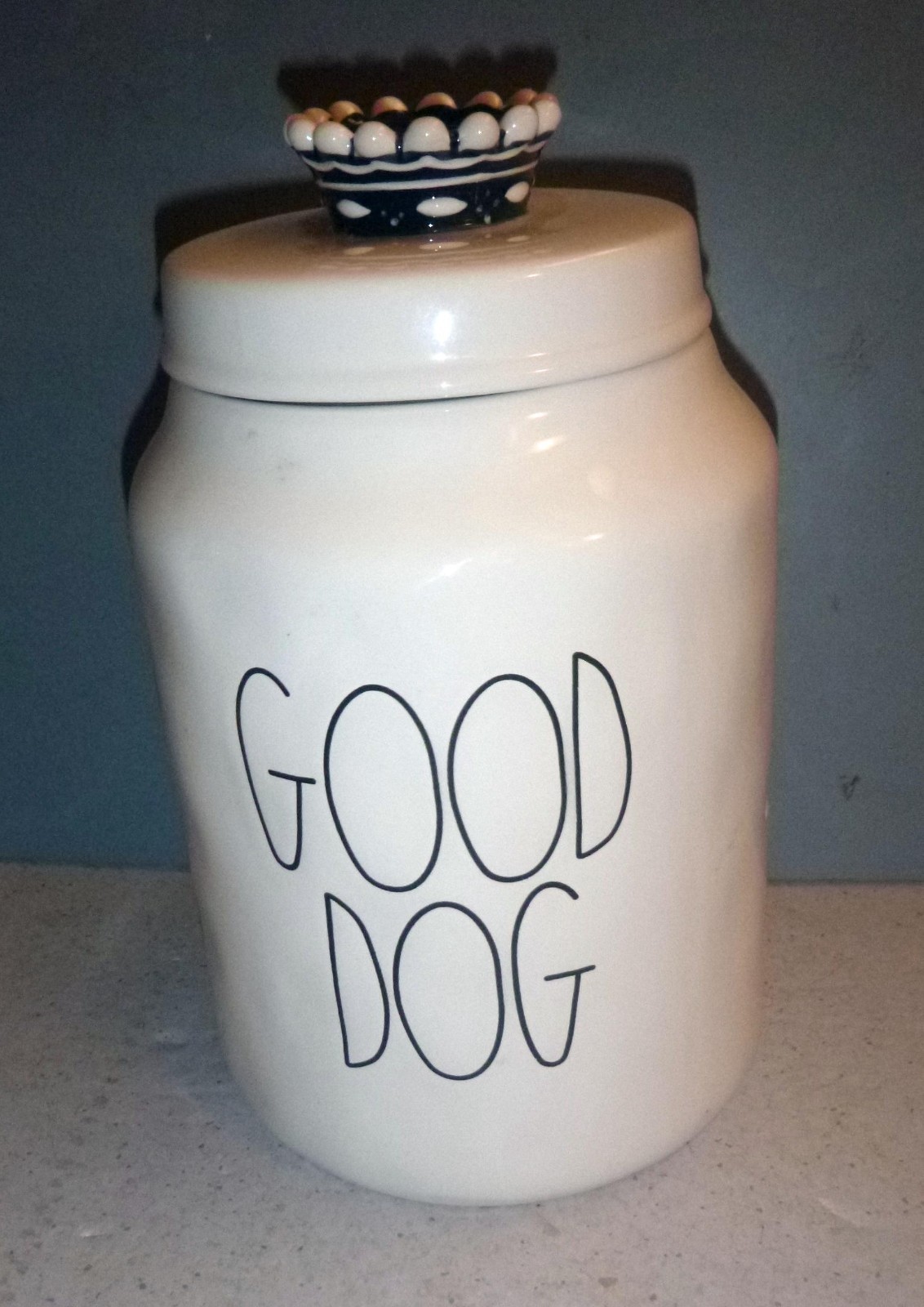 RAE DUNN  Artisan Collection GOOD DOG Treats Jar Ceramic By Magenta With Lid