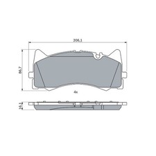 Brake Pads Set For Mercedes AMG GT C190 Black Series Bosch Front 0004204700