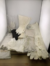 Lot Of 7 Pair Of Vintage Ladies Leather Opera  Kid Gloves With Box