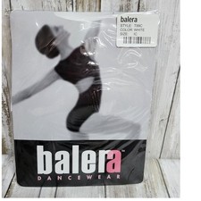 Balera T99C White Footed Dance Tights Kids Size IC Intermediate Child NEW