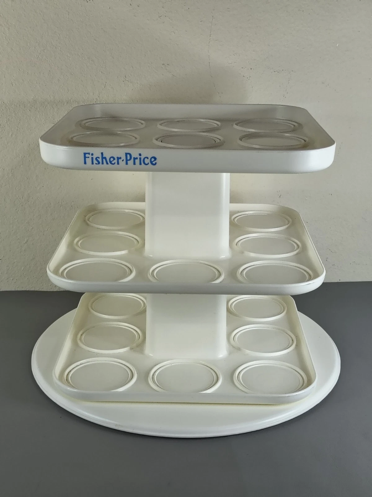 Vintage Fisher Price Baby Food Carousel Rotating Jar Organizer * Nice Shape!
Opens in a new window o