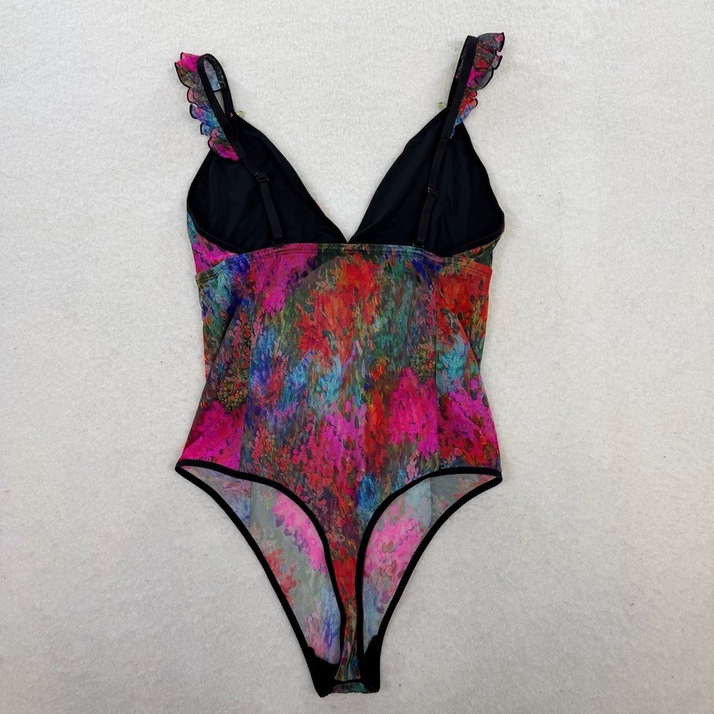 Parade Multi-Colored Mesh Flutter Strap Bodysuit - image 8