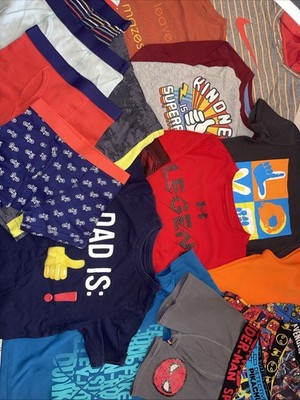 Boys Clothing Lot 4T 5T Sleepwear Shirts Undershorts Shorts Sweatshirt