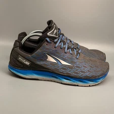 Altra Impulse Flash Men 9.5 Black Blue Athletic Running Sneakers Lace-Up Low Top