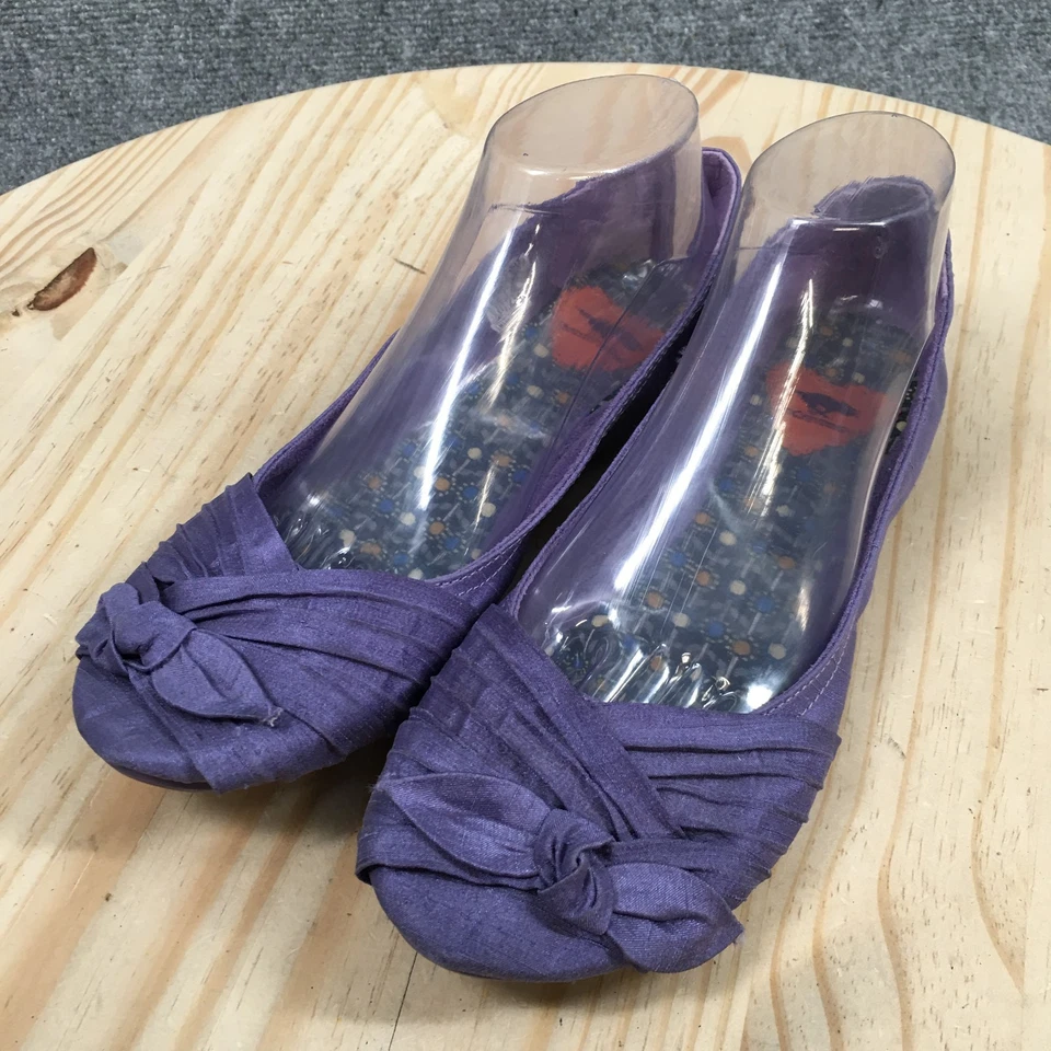 Zapatos planos de ballet Rocket Dog para mujer 10 M púrpura sin cordones informales cómodos parte superior baja Foto 3 de 4