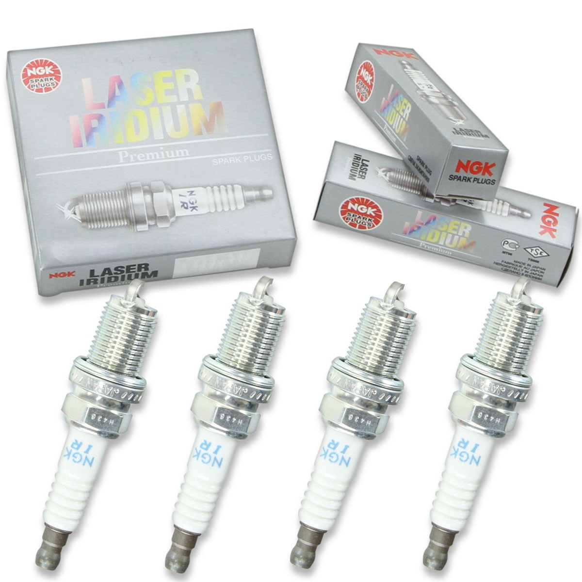 4pcs 05-08 Honda VTX1800F NGK Laser Iridium Spark Plugs 1795cc 109ci Kit Set bx