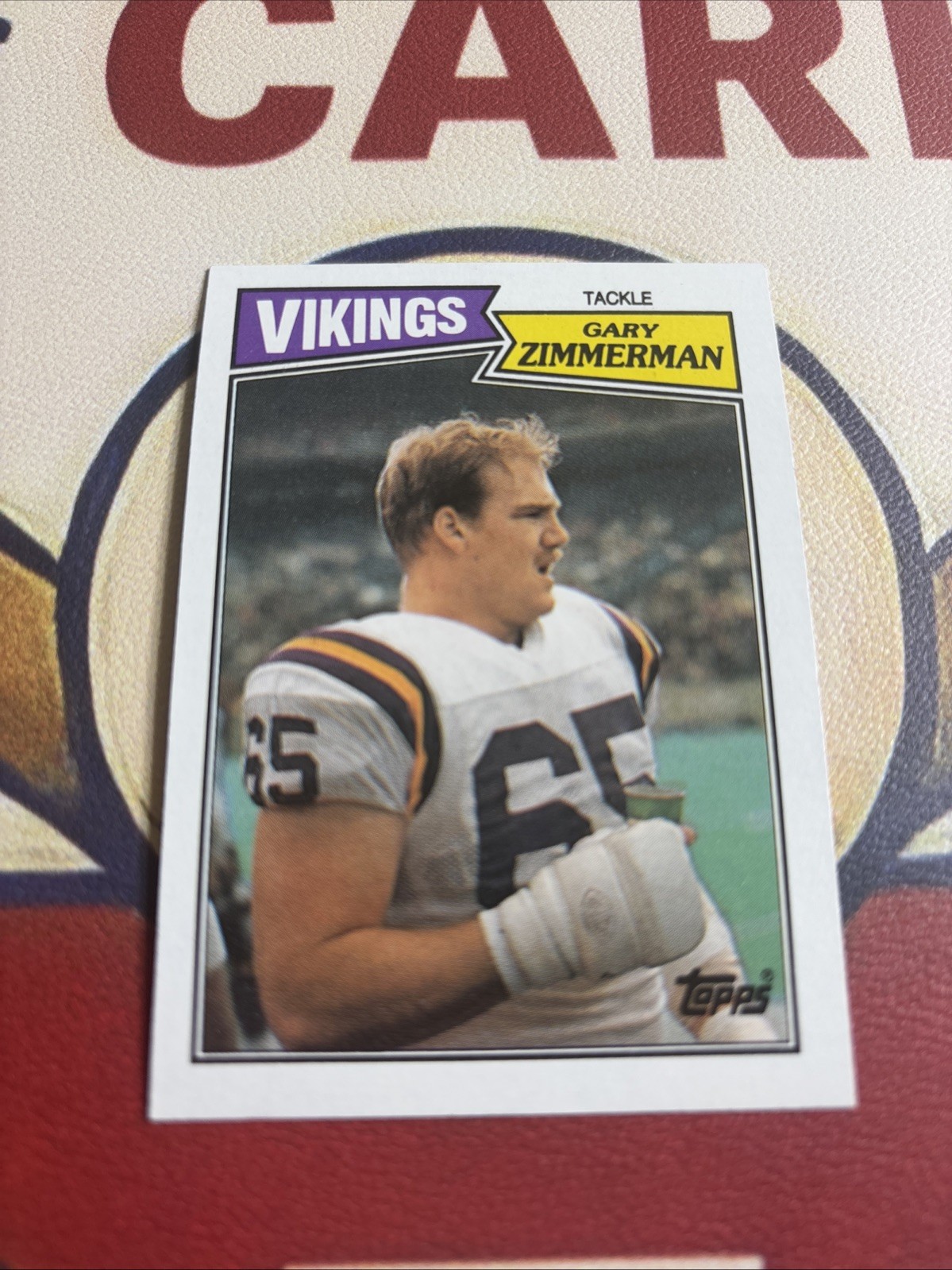 1987 Topps Football Gary Zimmerman #207 87 Minnesota Vikings ROOKIE RC MINT!