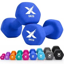 Image of XN8 Neoprene Dumbbells Pair Iron Hand Weights Aerobic Workout Fitness Home Gym