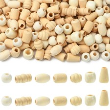 700pcs Unfinished Wood Beads Natural Wooden Loose Beads Spacer Beads, for DIY