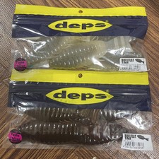 Deps Bull Flat 5.8 inch Champagne Pepper & Neon Pearl & Scappanon Worm Set New