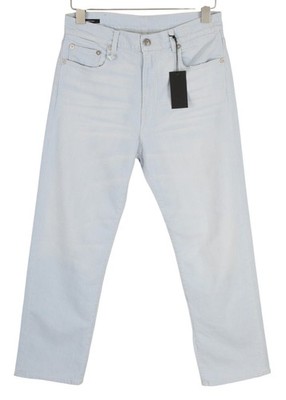 R13 Romeo Women's Jeans 28 Washed Blue Stretch Cropped Ankle Zip Fly Denim *