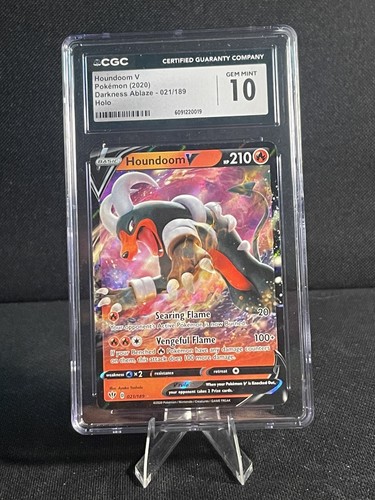 Houndoom V 021/189 - Darkness Ablaze (2020) CGC 10 GEM MINT Pokemon TCG