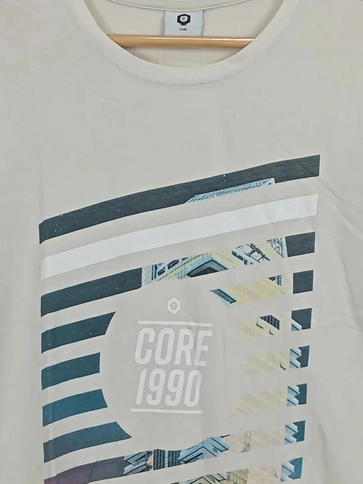 Jack & Jones T-shirt Homme Beige Graphique Coton Casual (EU 44) - Photo 2/3