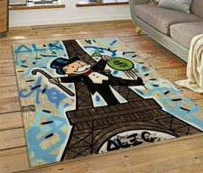 Funny Gift Rug - Monopolies Game - Rich Uncle Pennybags in Paris