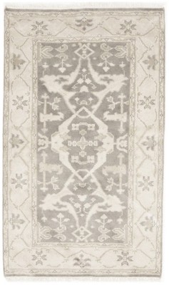 Handmade 3X5 Muted Taupe Floral Oriental Rug Classic Design Home Décor Carpet