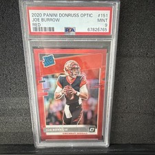 Panini 2020 Donruss Optic Joe Burrow Rated Rookies Red /99 PSA 9 Bengals