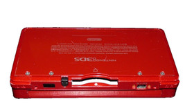 Nintendo 3DS Console Flame Red  CTR-001 Tested Authentic + Charger + Case