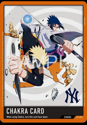 Bandai Naruto x Yankee  CCG Promo Chakra Card CP-001 English Naruto & Sasuke