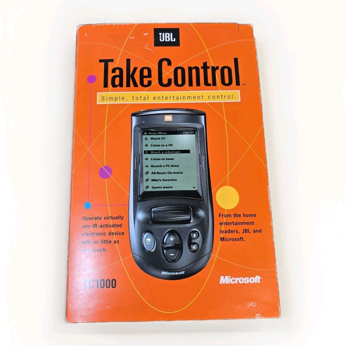 JBL TC1000 Microsoft Programmable Backlit Touchscreen Remote