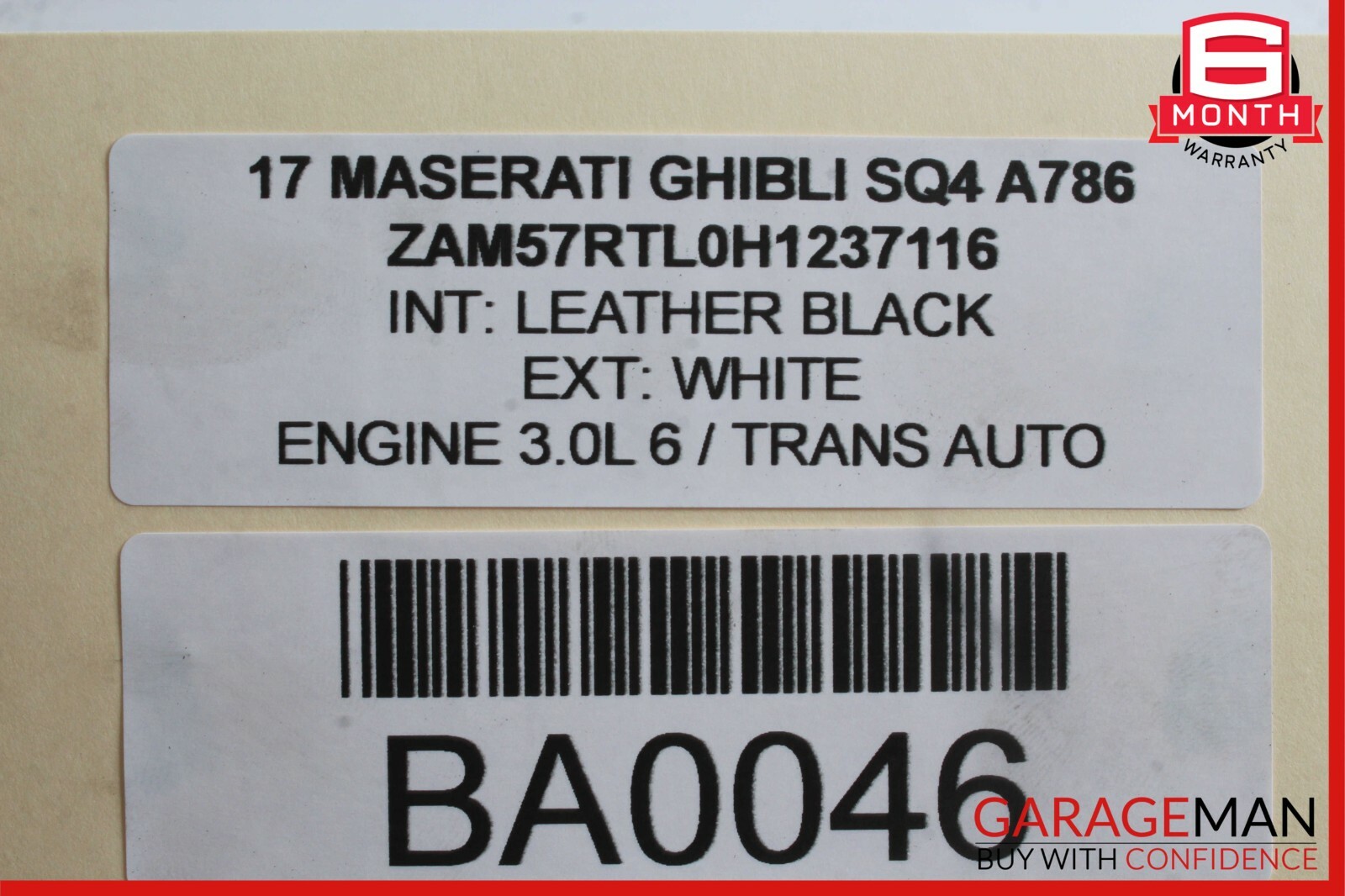 Maserati Ghibli 2014-2017 Brake master cylinder